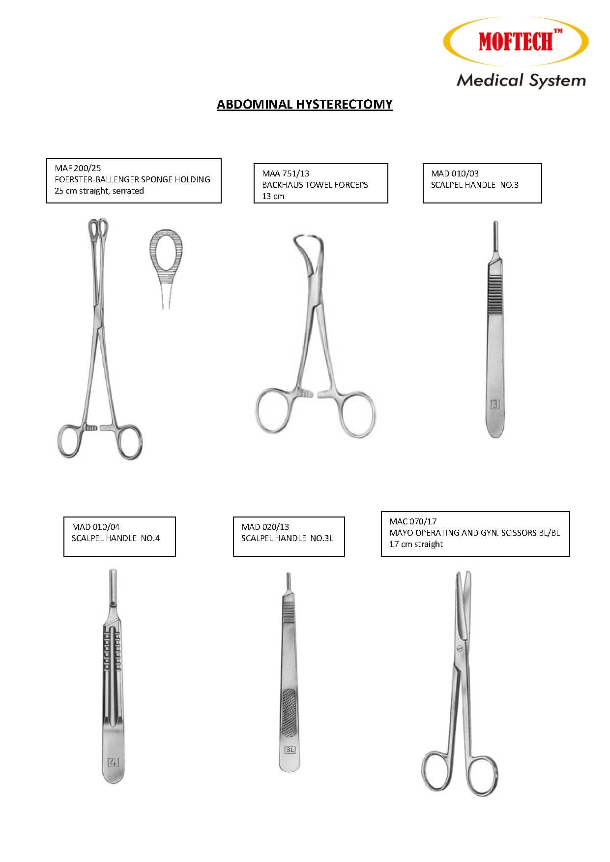 MOFTECH Abdominal Hysterectomy