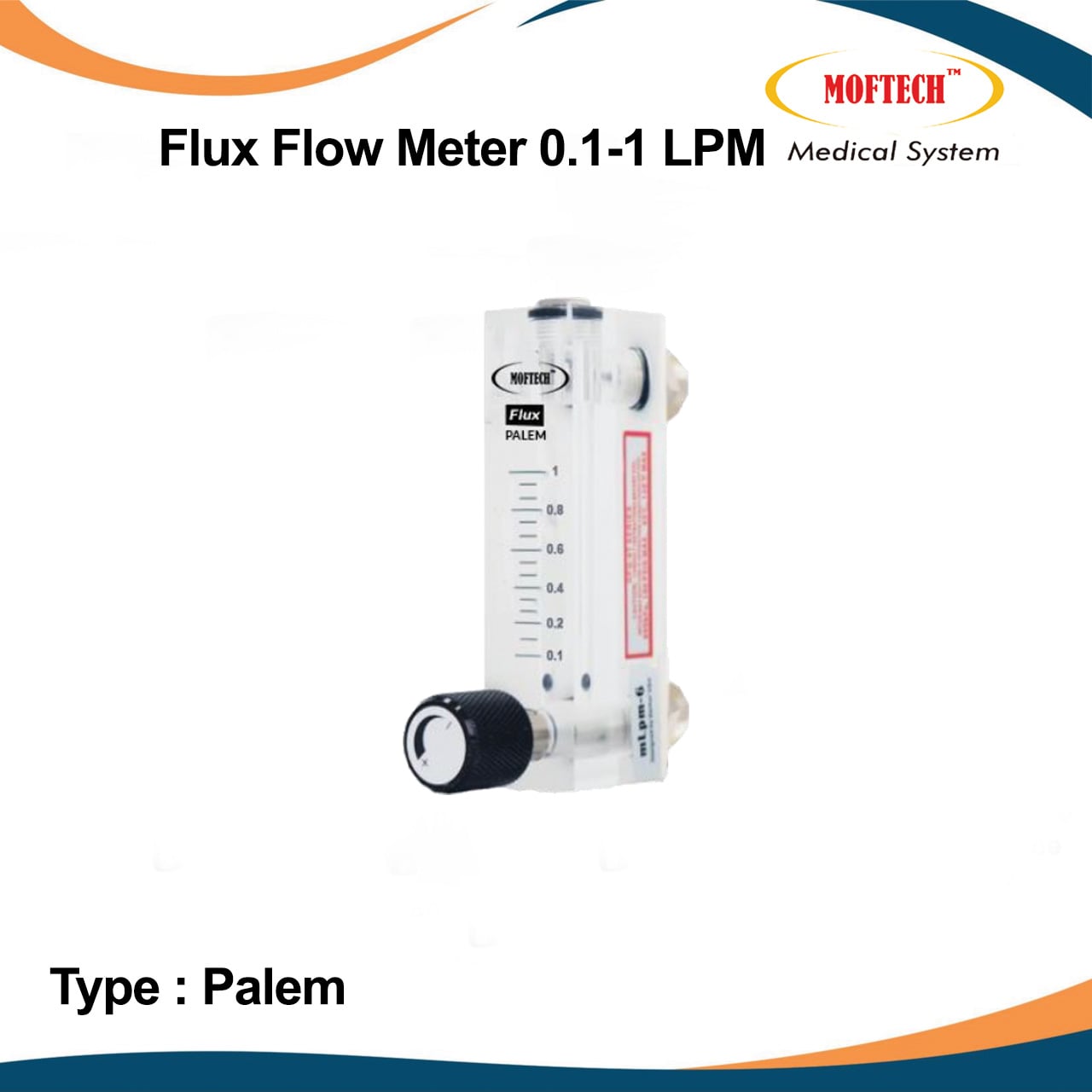 MOFTECH Flux Flow Meter 0.1-1 LPM