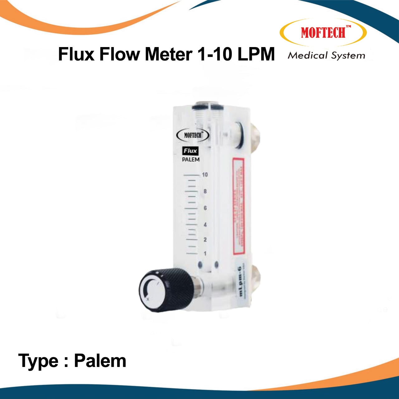 MOFTECH Flux Flow Meter 1-10 LPM