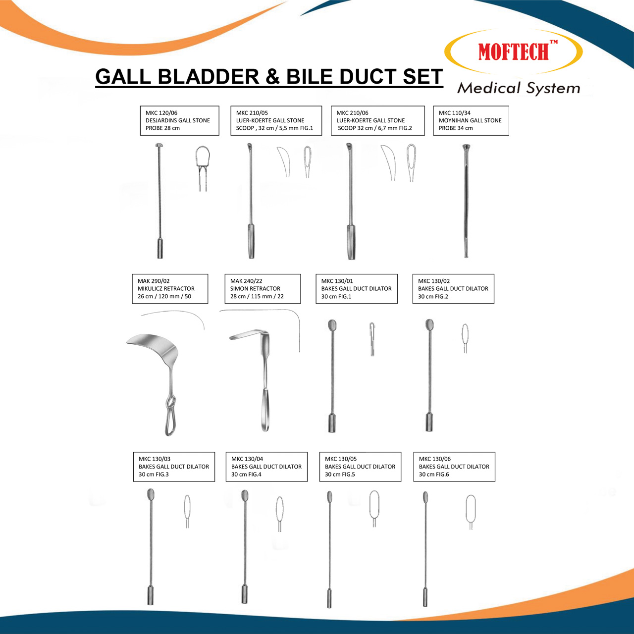 MOFTECH Gall Blader & Bile Duct Set