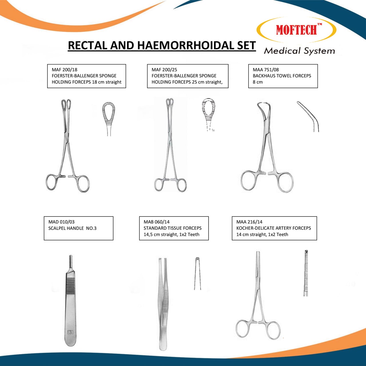 MOFTECH Rectal and Haemorrhoidal Set