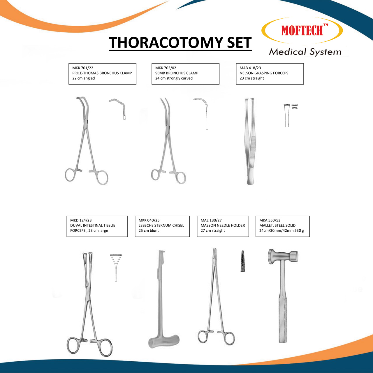 MOFTECH Thoracotomy Set