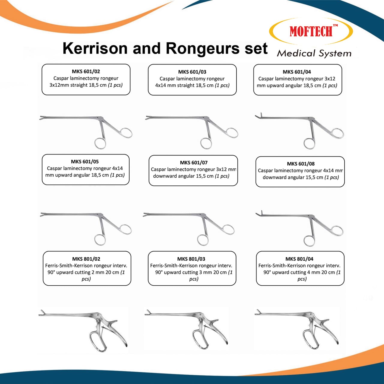 MOFTECH Kerrison & Rongeurs set