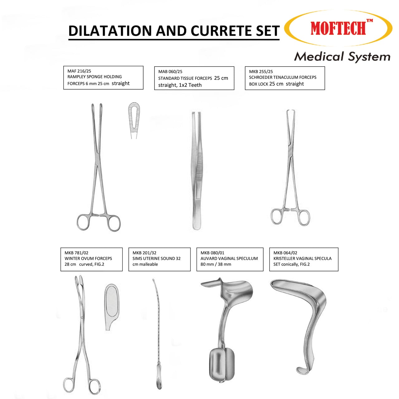 MOFTECH Dilatation & Currete Set