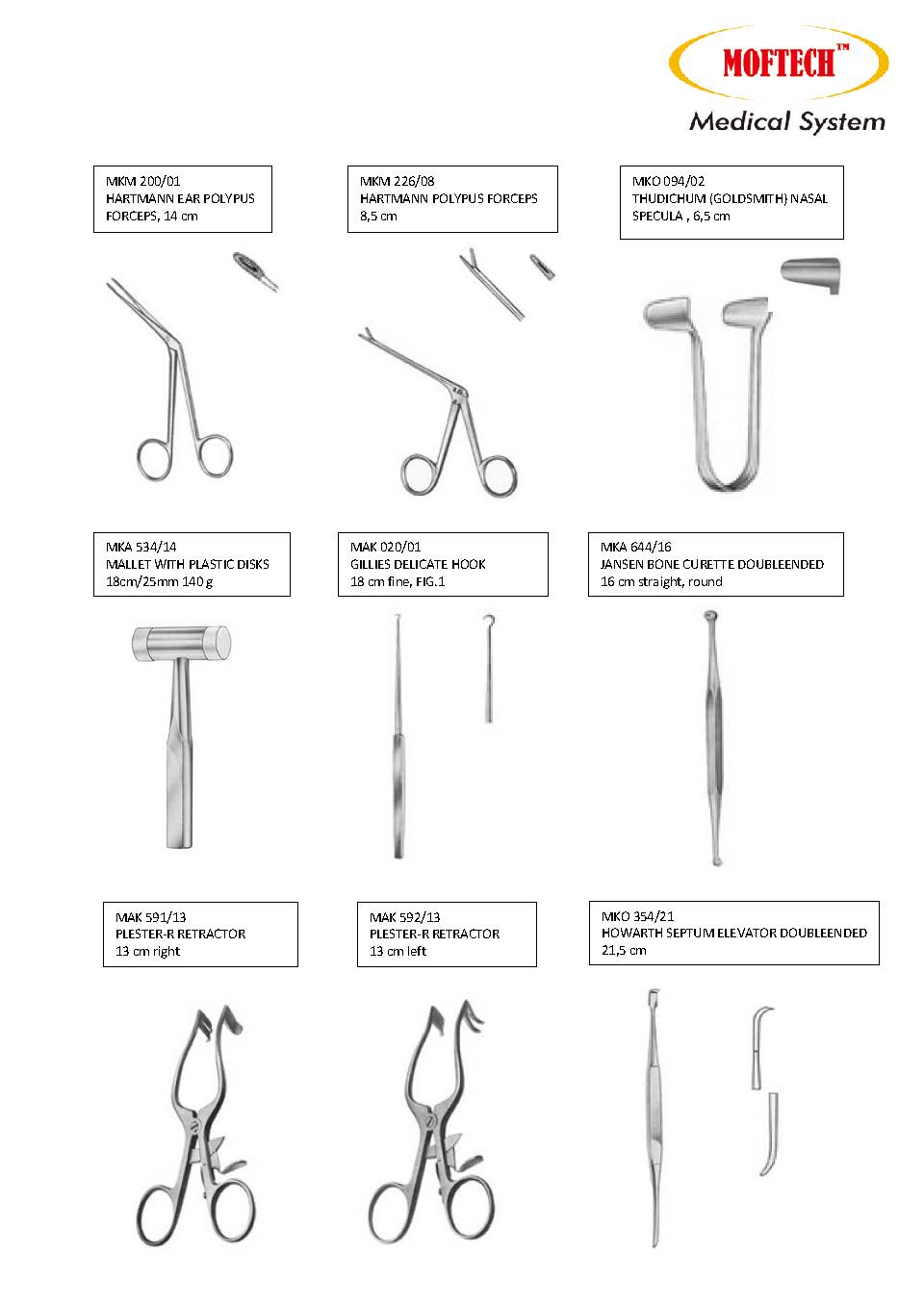 MOFTECH Mastoidectomy Set
