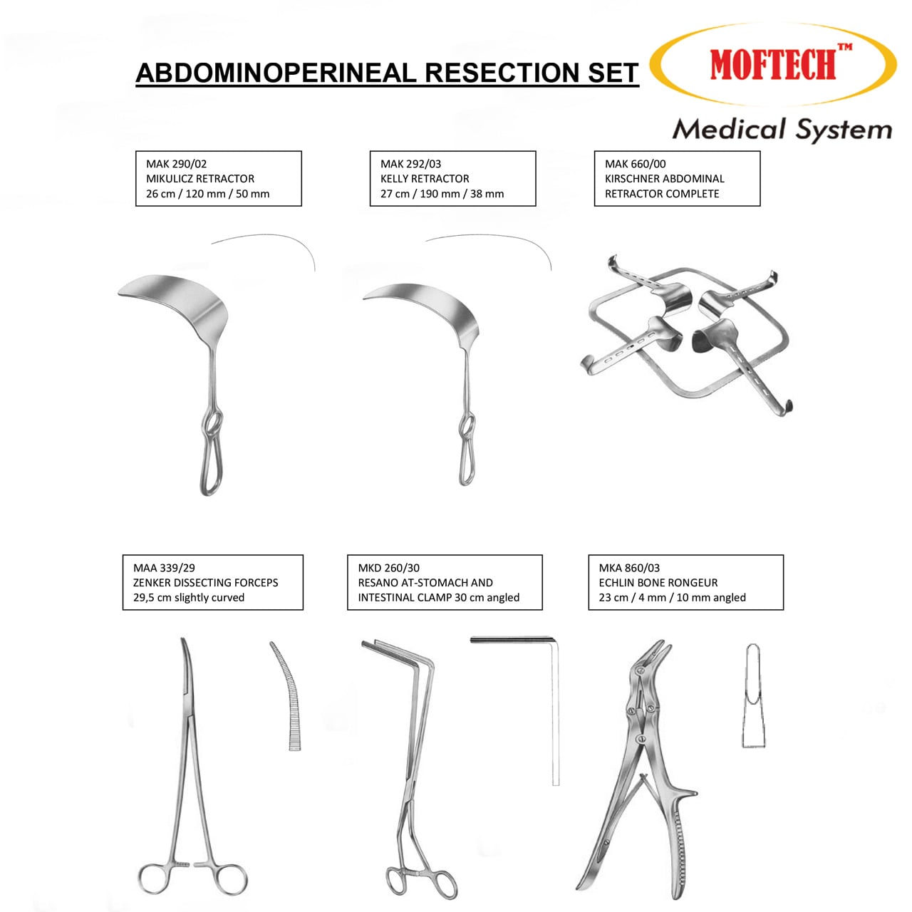 MOFTECH Abdominoperineal Resection Set