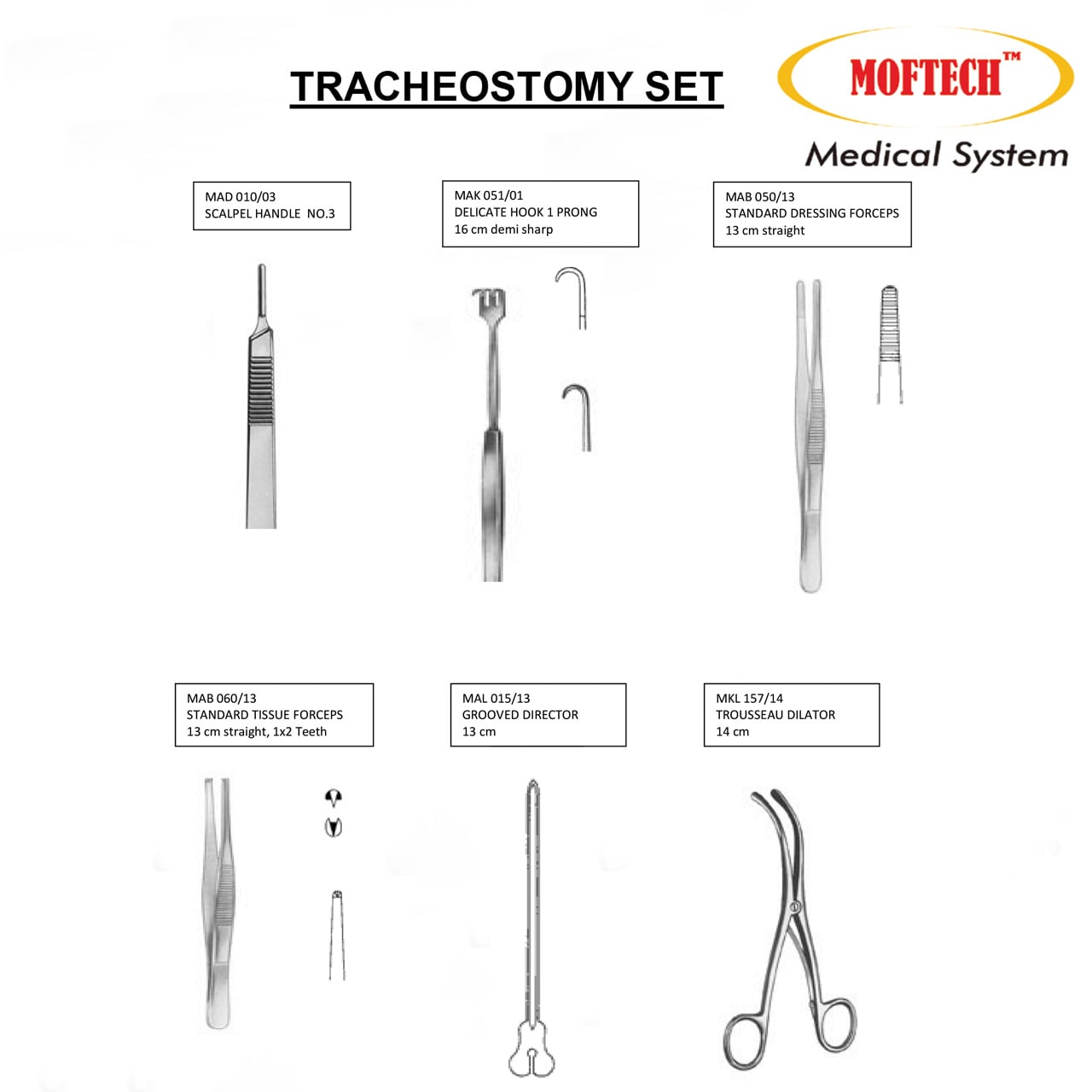 MOFTECH Tracheostomy Set