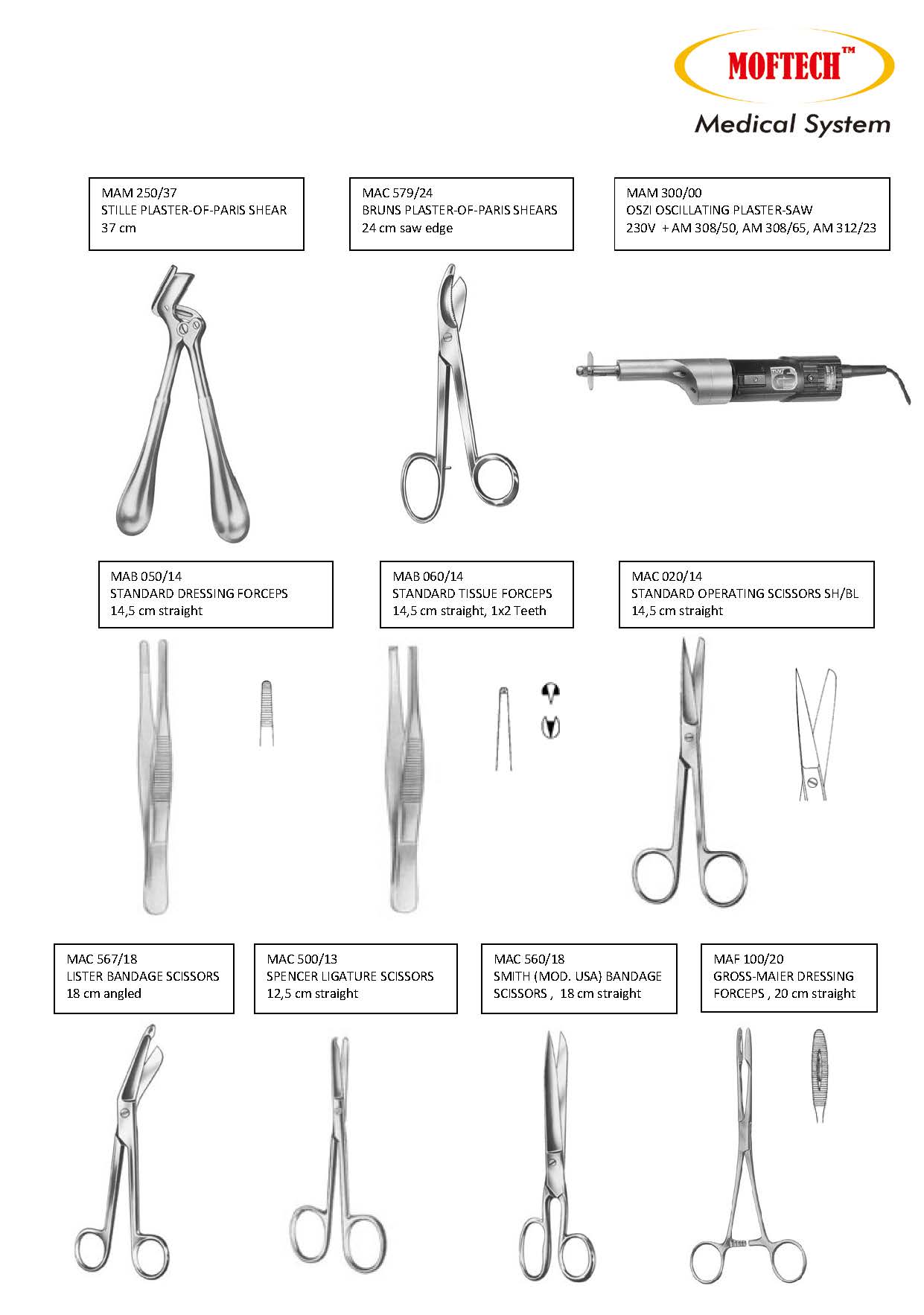 MOFTECH Plaster Instrument Set