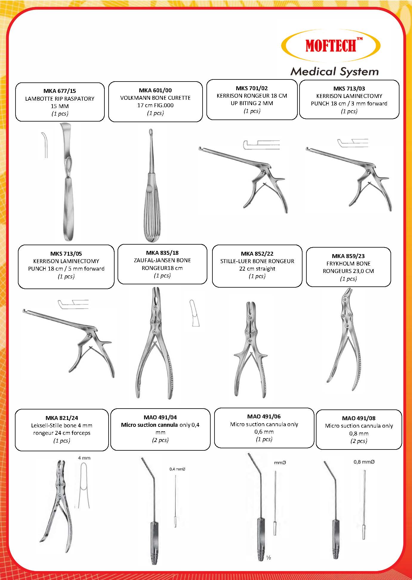 MOFTECH Craniotomy Set