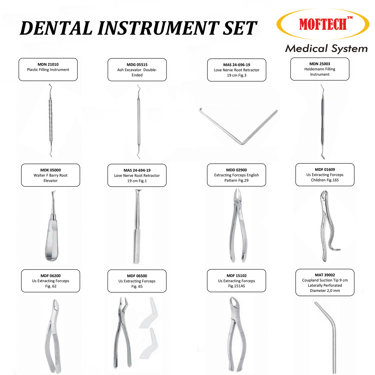MOFTECH Dental Instrument Set